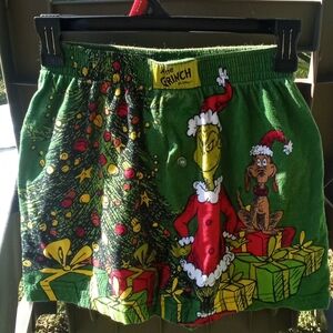 Men's Don't Be A Grinch 100% Cotton Boxer Shorts - S